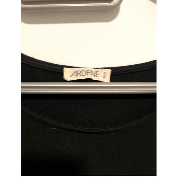 Midi Black Dress with short sleeves - Picture 3 of 4